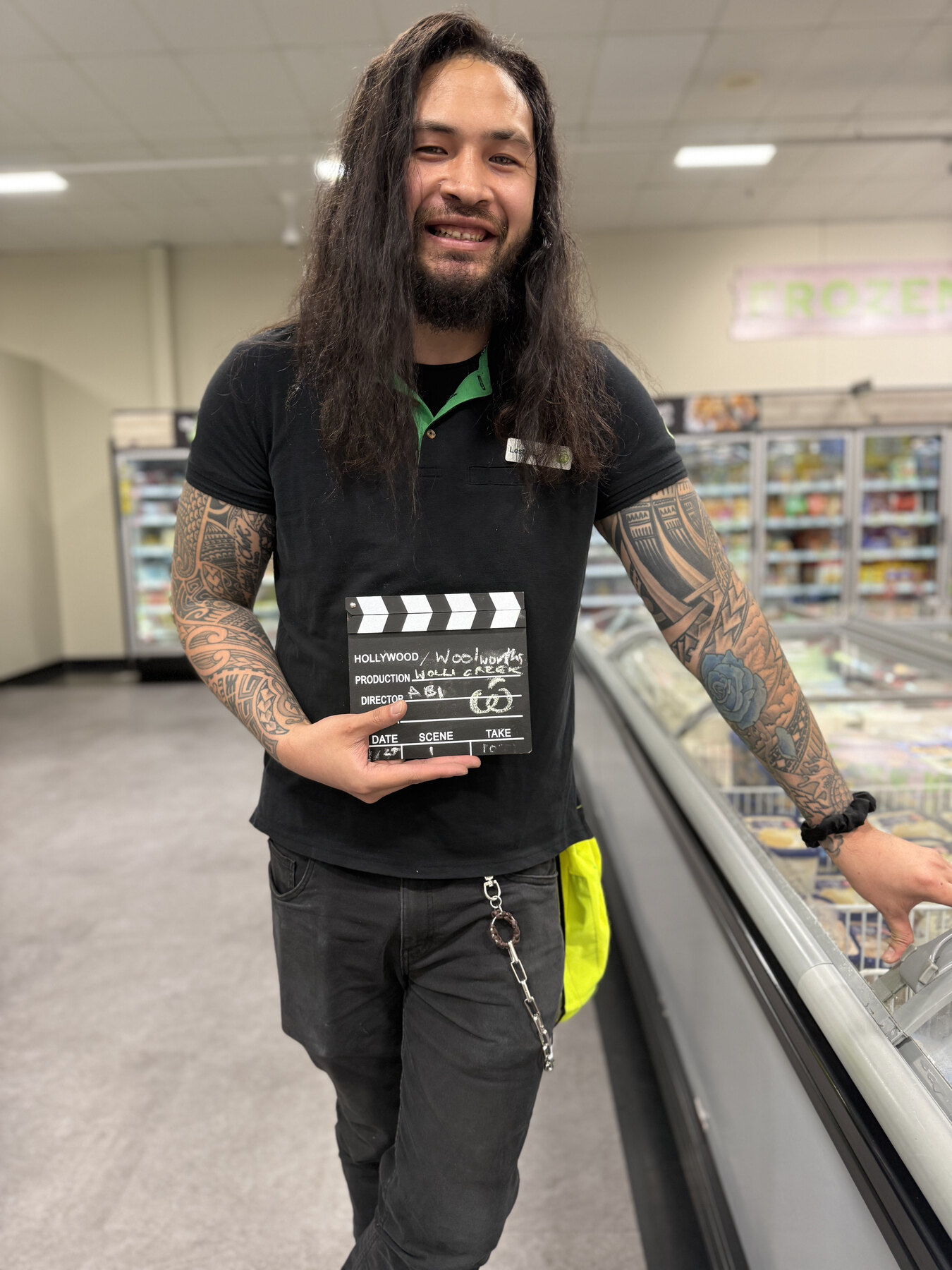 Abi filming content in a retail environment